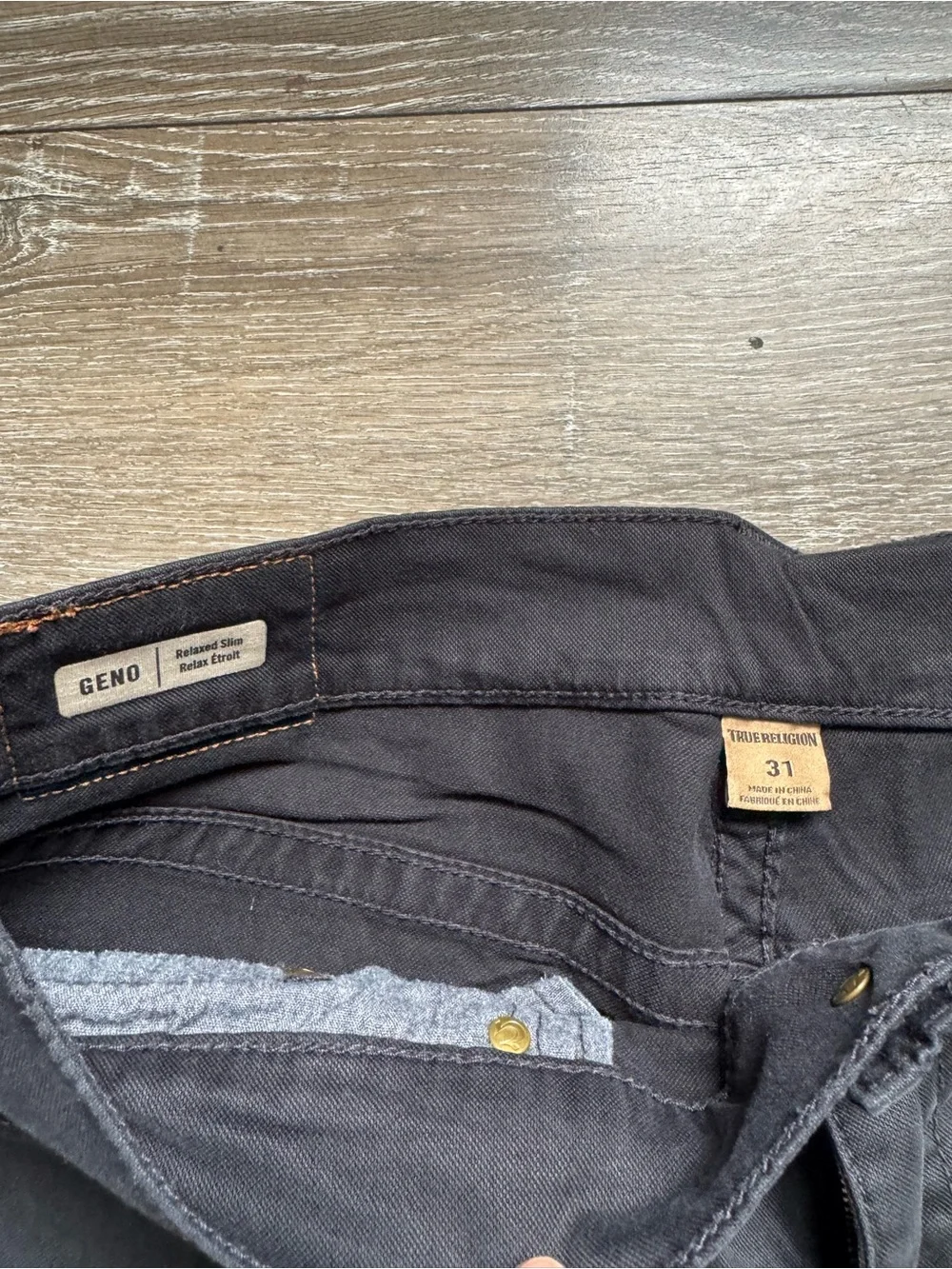 True Religion Black Relaxed Slim Jeans